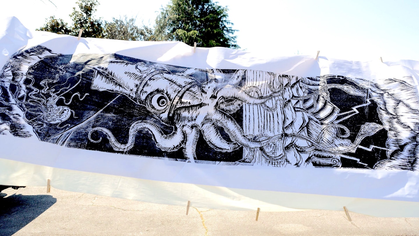 Large-Scale Printmaking Works Abound…thanks to Steamrollers!