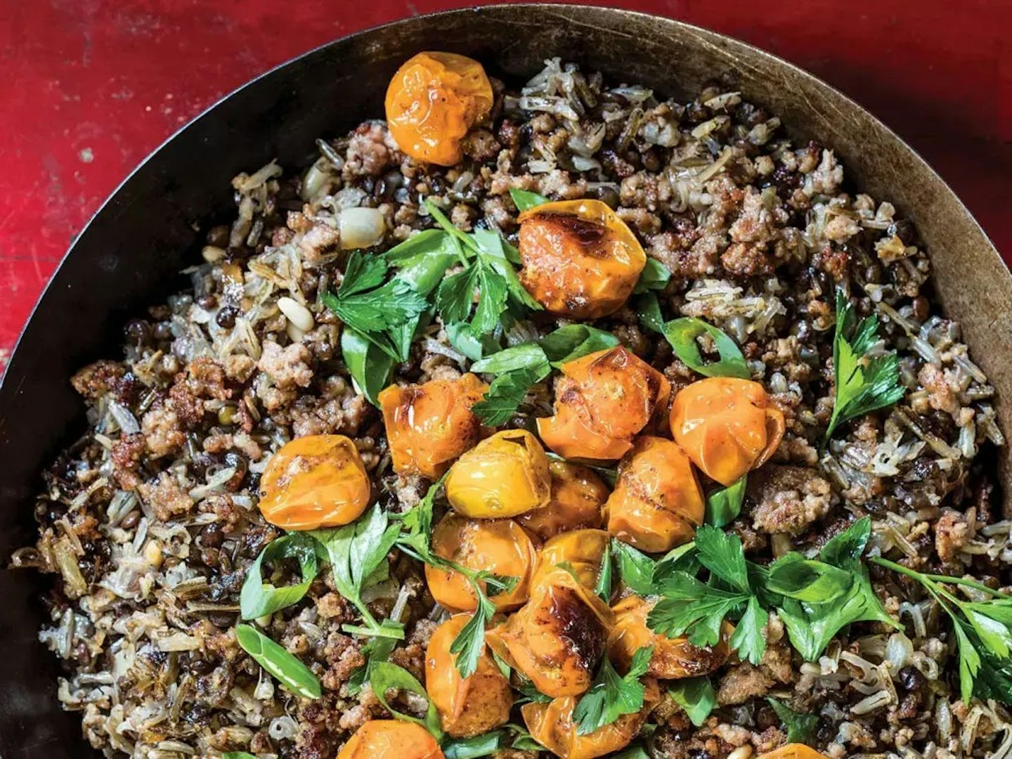 A typical wild rice-based Indigenous dish