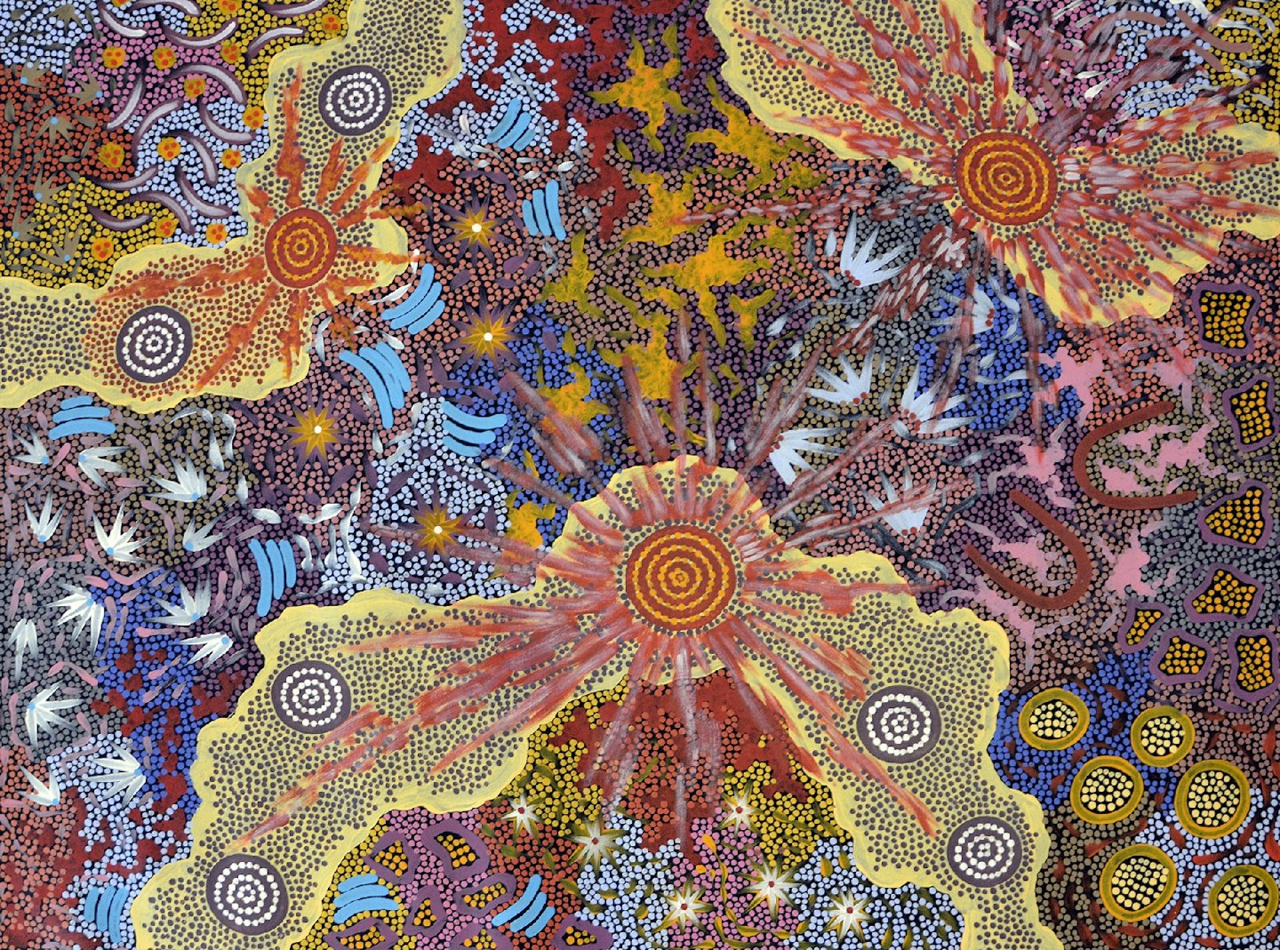 Contemporary painting in the dreamtime tradition by Khatja Possum