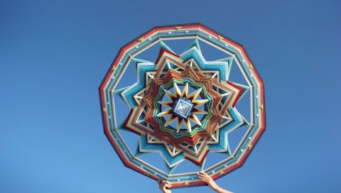 Woven mandala by VAWAA artist Cloe in Majorca, Spain