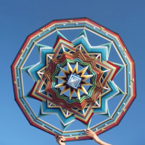 Woven mandala by VAWAA artist Cloe in Majorca, Spain