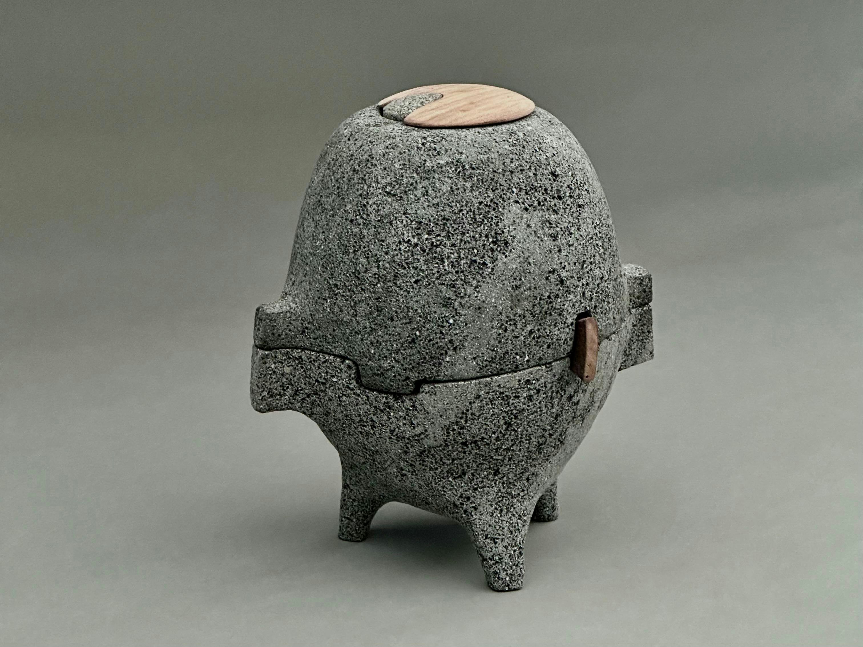 The finished molcajete crafted by Anthony, under Julio's guidance, during is 7 day VAWAA apprenticeship. 