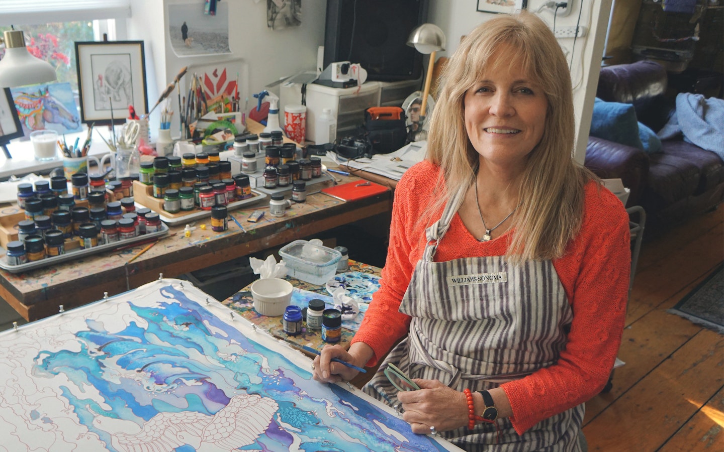 Silk Painting with Linnea