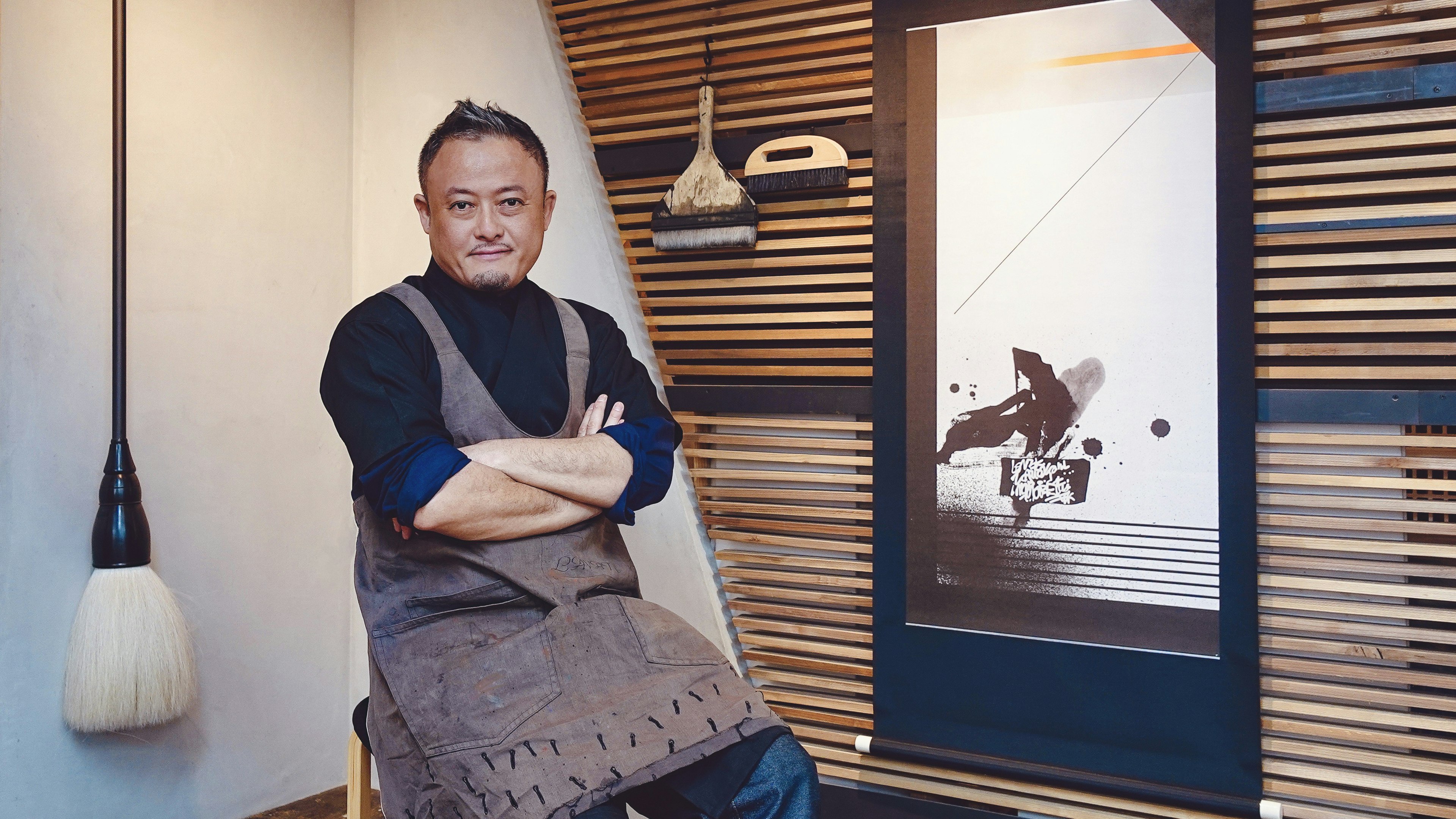 Japanese Ink Painting with Shukou