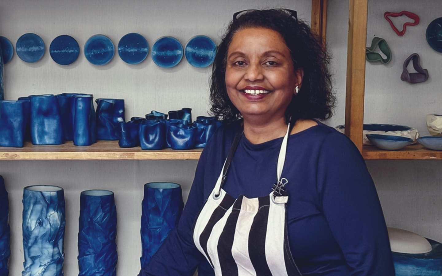 Cyanotype Porcelain with Amrita