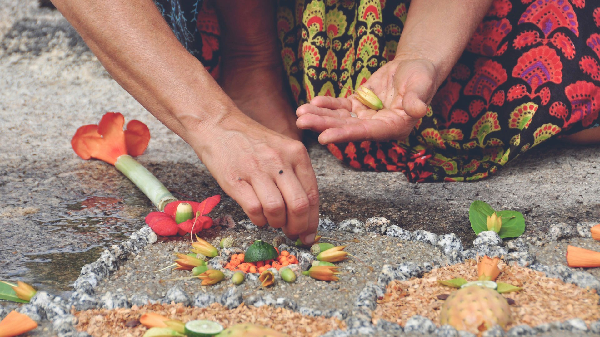 Practicing connecting with the earth and healing slowly.