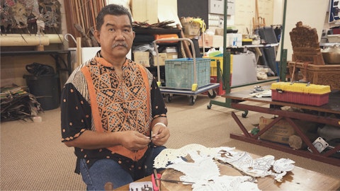 Learn leather shadow puppet making with Mohd Jufry in Malaysia.