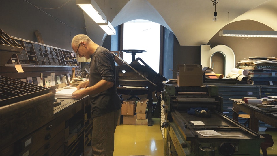 Practice calligraphy and letter carving with Marko in his artist studio.