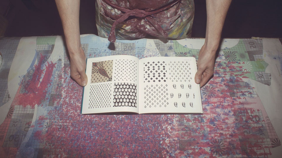 Pattern book for calico and silk screen printmaking in Jan & Ondrej's studio based in Prague #vawaa #printmaking #prague #travel #europe #art #creativity