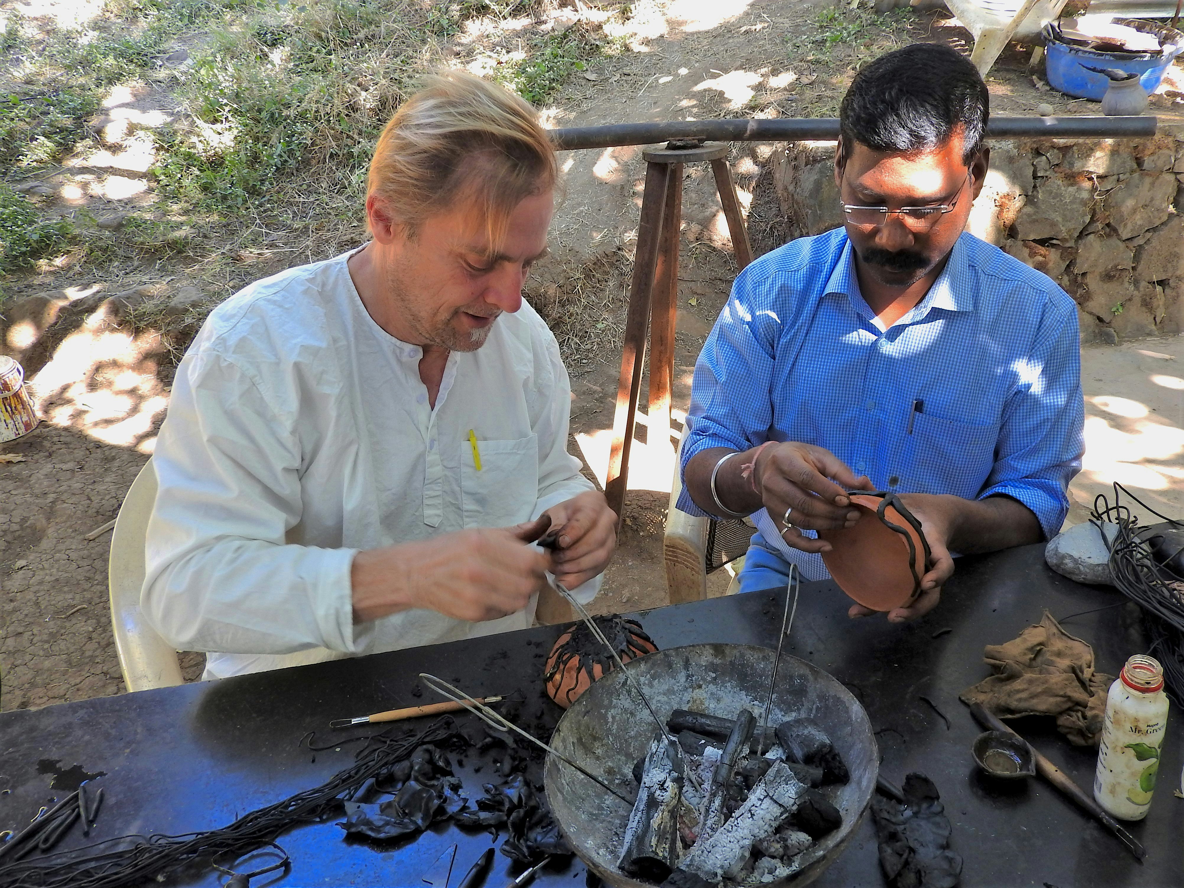 Steve working alongside VAWAA master Suresh.