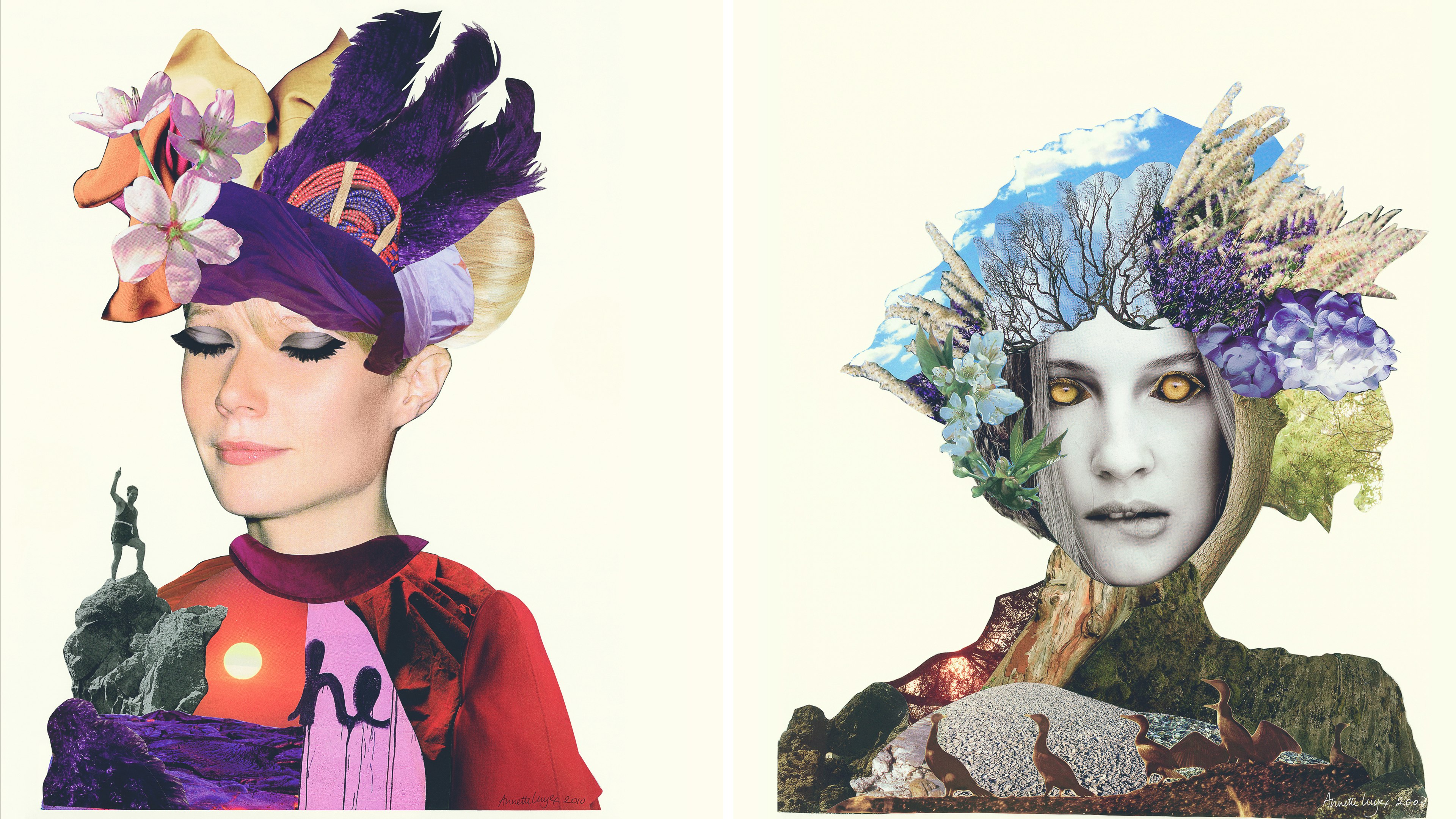  Female portraits made with collage techniques | Travel & Art Experience in Greece via VAWAA - Vacation with an Artist #vawaa #creativevacation #art #artist #travel #collage #inspiration #creativity #learn #DIY #greece