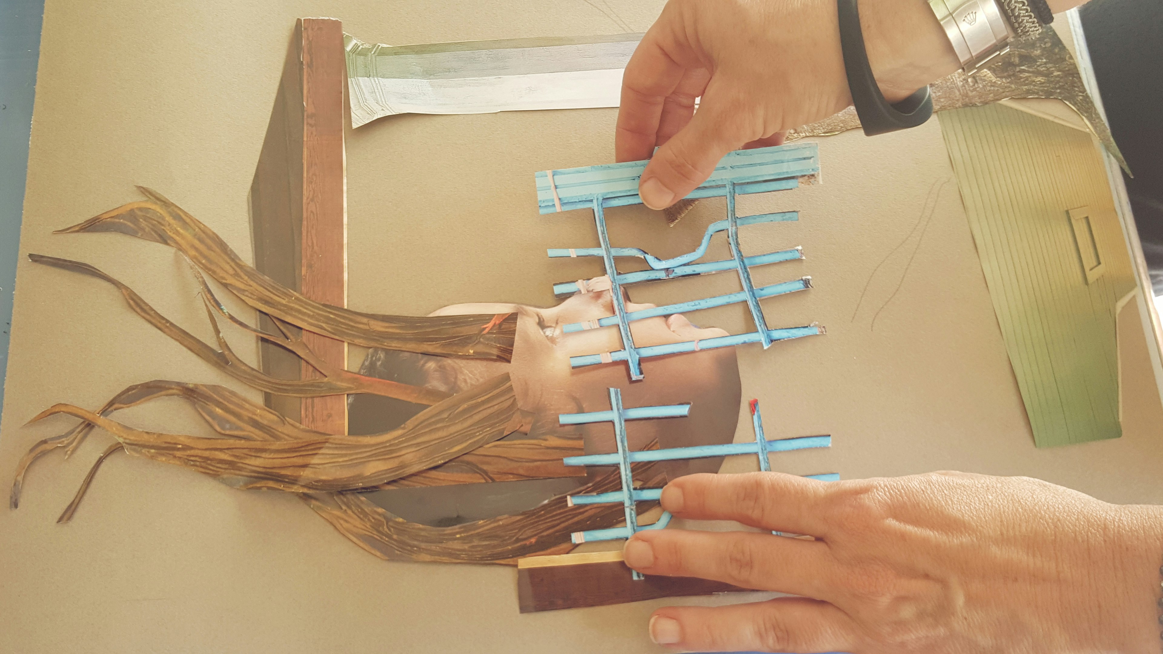 Learn how to make collages & photomontage portraits with Annette | Travel & Art Experience in Greece via VAWAA - Vacation with an Artist #vawaa #creativevacation #art #artist #travel #collage #inspiration #creativity #learn #DIY #greece