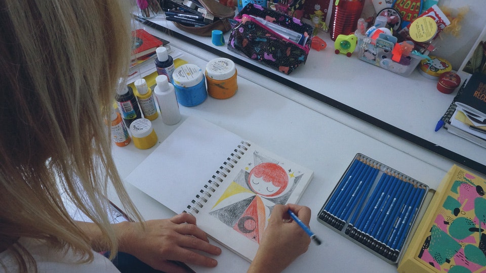 In the studio with illustrator Pum Pum via Vacation with an Artist  #creativevacations #vawaa #streetart #urbanart #buenosaires #slowtravel #wallmurals #creativity #argentina