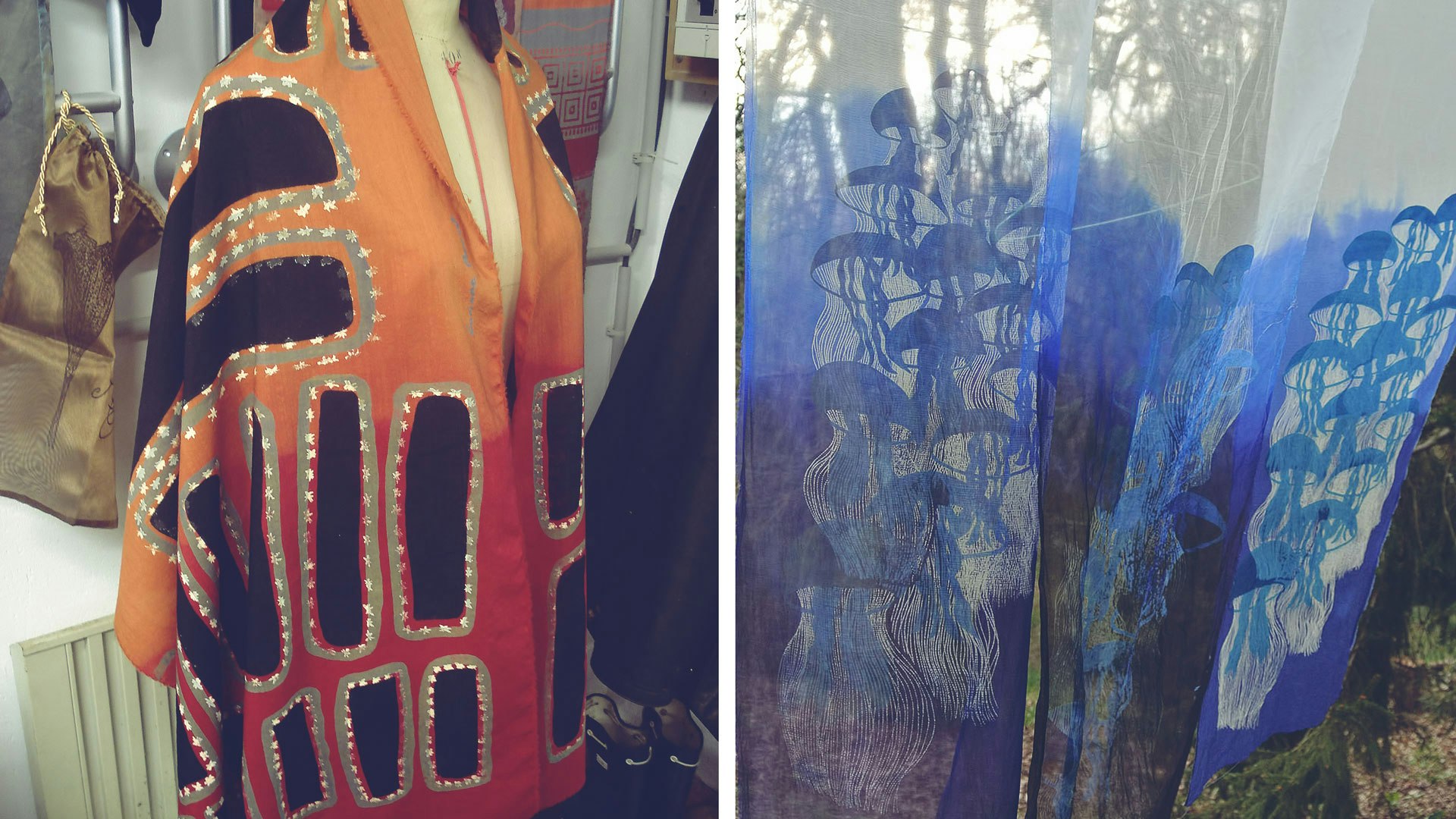 Gorgeous textile garments.