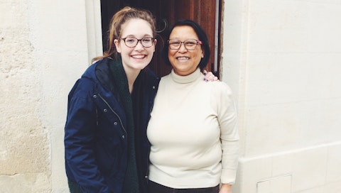Me with my host mother Nelly in Bordeaux, May 2015. I graduated early from high school to study French at the Alliance Francaise for a semester. Courtesy of Aisling Henihan.