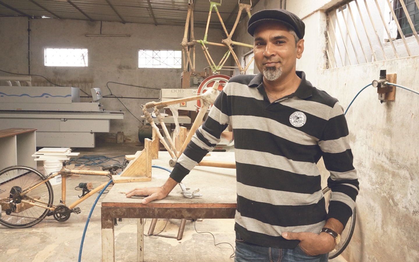 Learn bamboo bicycle making with Vijay in India.