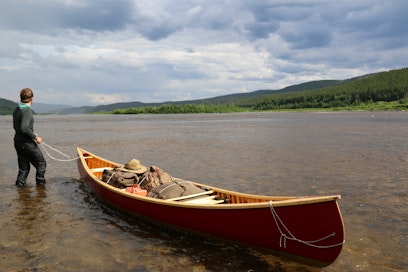Handbuild your very own canoe and then paddle it down the river with VAWAA Artist Rollin in Maine.